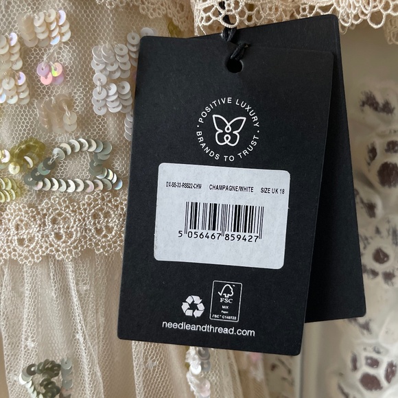 Beautiful Sequin Party Dress by Needle and Thread, New with Tags - Picture 3 of 5